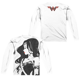 Justice League Movie Ww Profile (Front/Back Print) - Men's All-Over Print Long Sleeve Men's All-Over Print Long Sleeve Justice League   