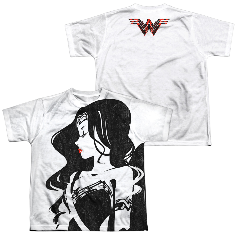Justice League Movie Ww Profile (F/B) - Youth All-Over Print T-Shirt Youth All-Over Print T-Shirt (Ages 8-12) Justice League   