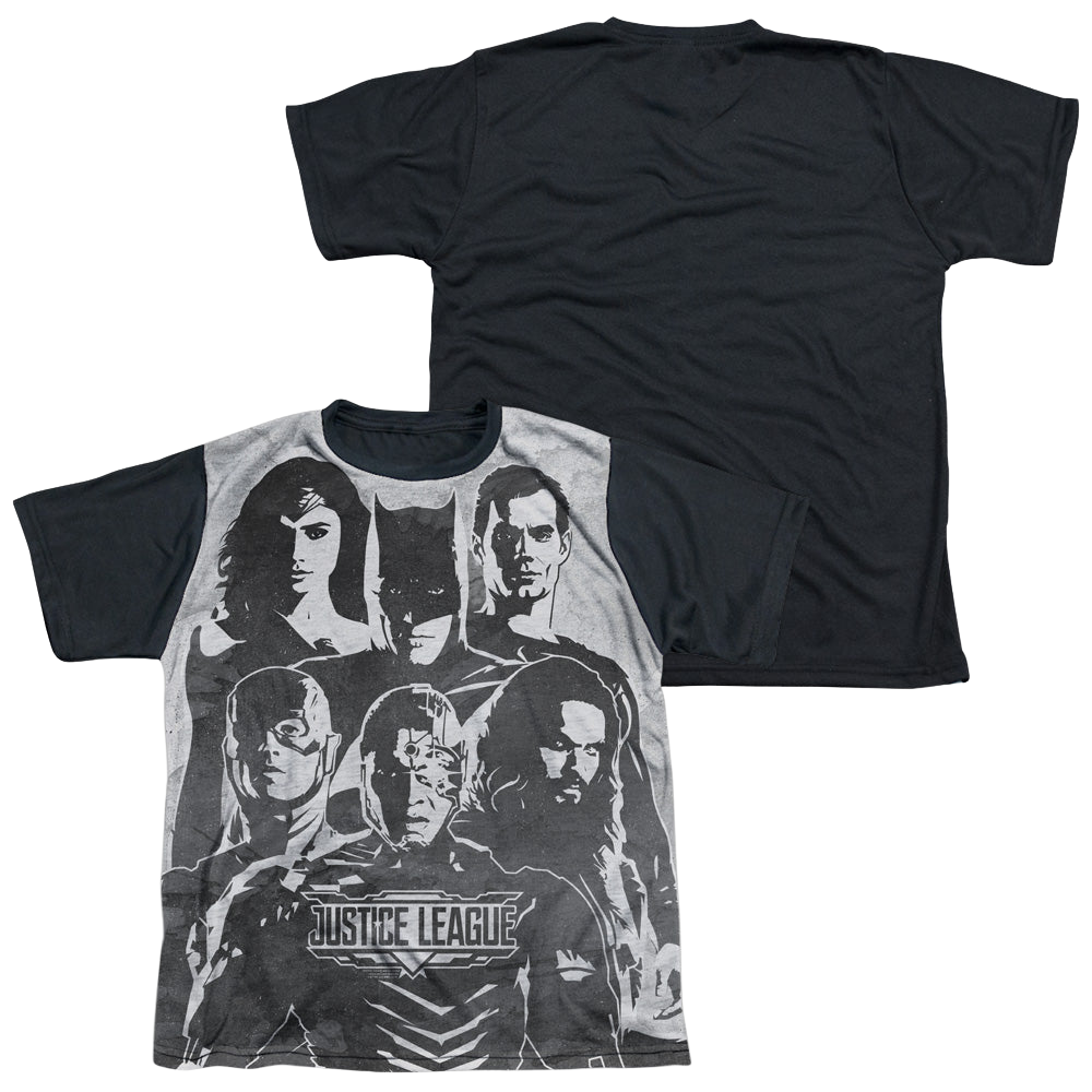 Justice League Movie The League - Youth Black Back T-Shirt Youth Black Back T-Shirt (Ages 8-12) Justice League   