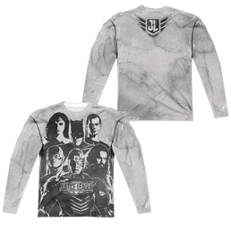 Justice League Movie The League (Front/Back Print) - Men's All-Over Print Long Sleeve Men's All-Over Print Long Sleeve Justice League   