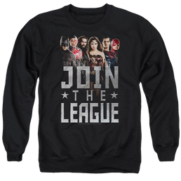 Justice League Join The League Men's Crewneck Sweatshirt Men's Crewneck Sweatshirt Justice League   