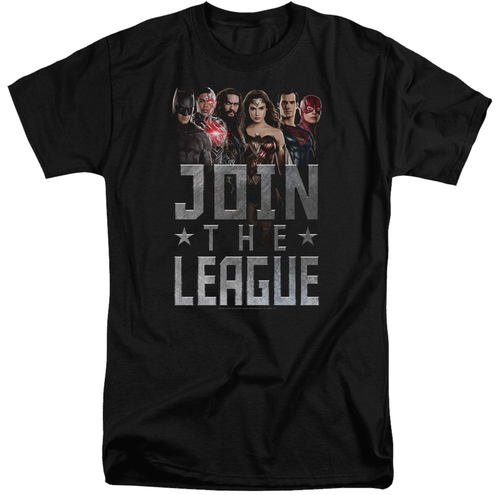Justice League Join The League Men's Tall Fit T-Shirt Men's Tall Fit T-Shirt Justice League   