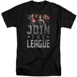 Justice League Join The League Men's Tall Fit T-Shirt Men's Tall Fit T-Shirt Justice League   