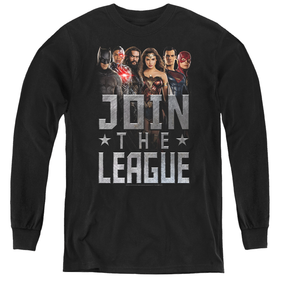 Justice League Movie Join The League - Youth Long Sleeve T-Shirt Youth Long Sleeve T-Shirt Justice League   