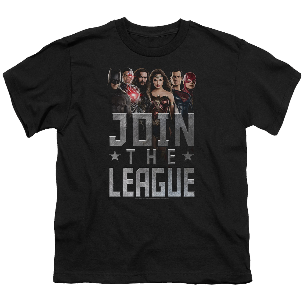 Justice League Movie Join The League - Youth T-Shirt Youth T-Shirt (Ages 8-12) Justice League   