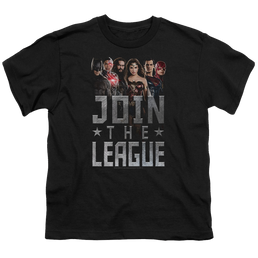 Justice League Movie Join The League - Youth T-Shirt Youth T-Shirt (Ages 8-12) Justice League   