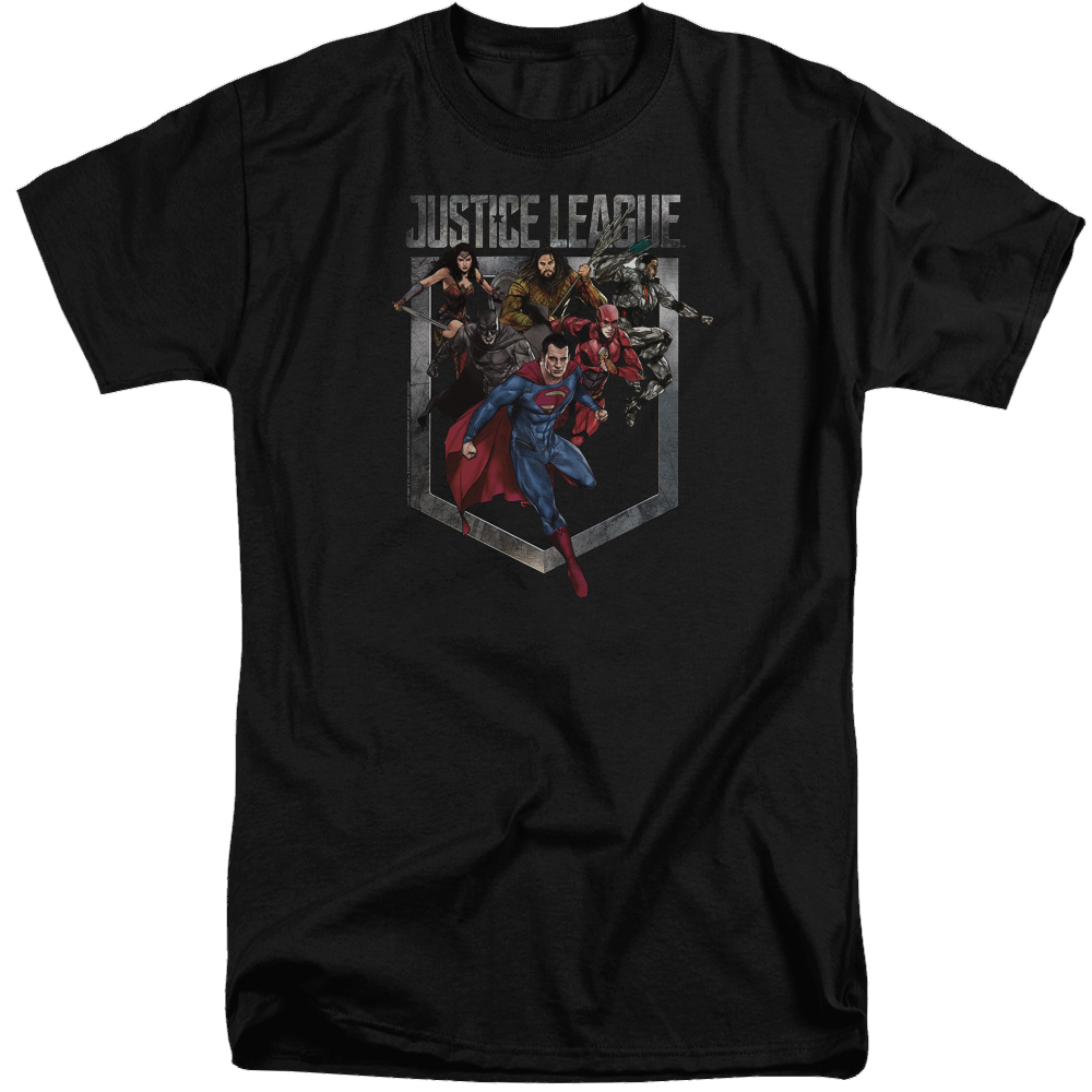 Justice League Charge Men's Tall Fit T-Shirt Men's Tall Fit T-Shirt Justice League   