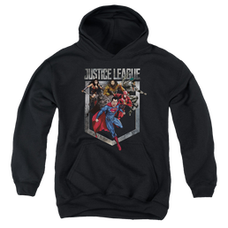 Justice League Movie Charge - Youth Hoodie Youth Hoodie (Ages 8-12) Justice League   