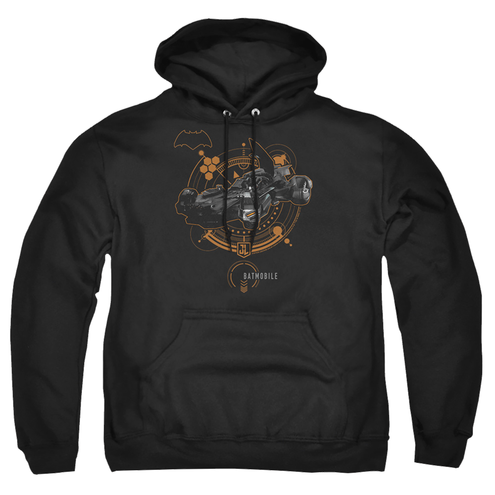 Justice League Batmobile Pullover Hoodie Pullover Hoodie Justice League   