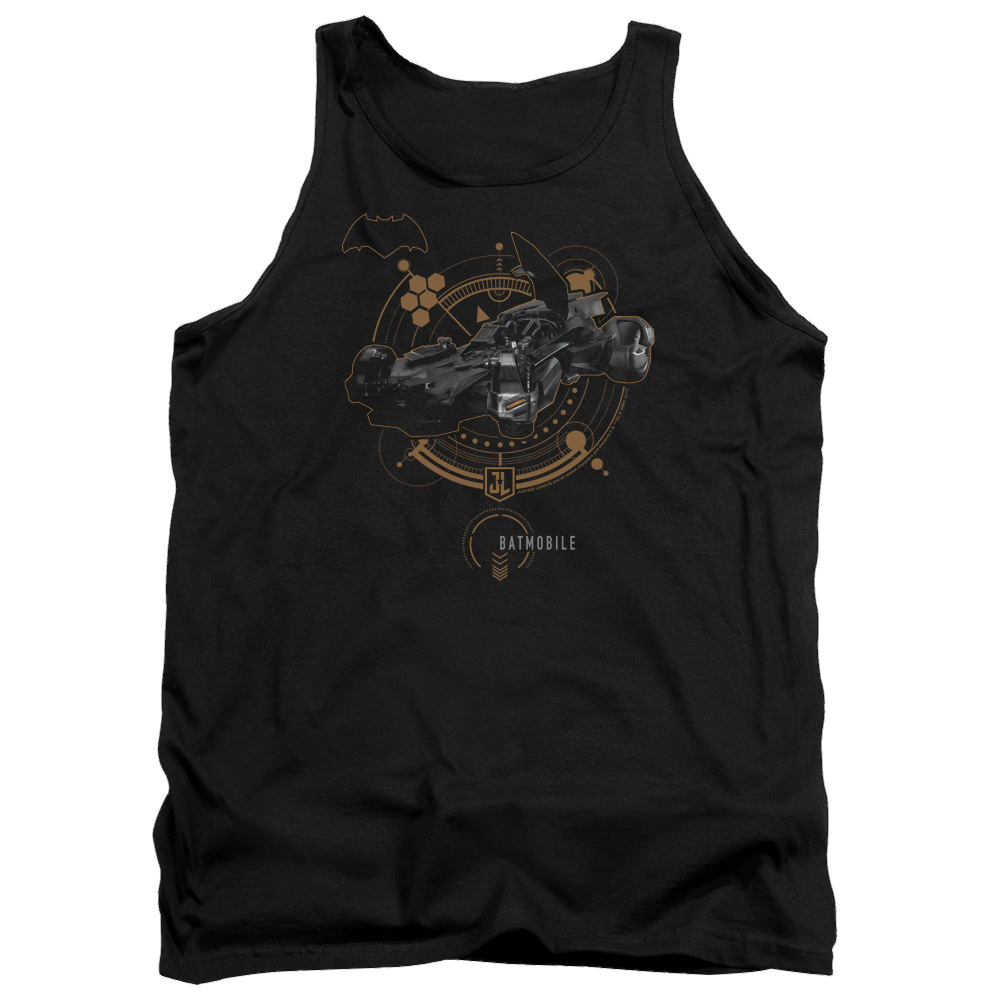 Justice League Batmobile Men's Tank Men's Tank Justice League   