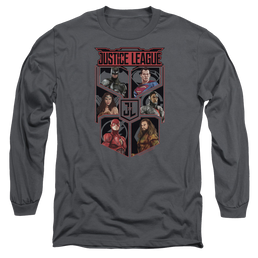 Justice League League Of Six Men's Long Sleeve T-Shirt Men's Long Sleeve T-Shirt Justice League   