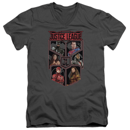 Justice League League Of Six Men's V-Neck T-Shirt Men's V-Neck T-Shirt Justice League   