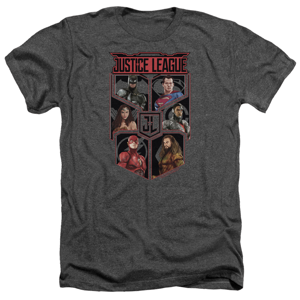 Justice League League Of Six Men's Heather T-Shirt Men's Heather T-Shirt Justice League   