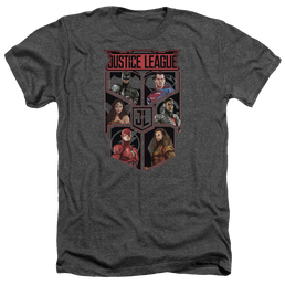 Justice League League Of Six Men's Heather T-Shirt Men's Heather T-Shirt Justice League   