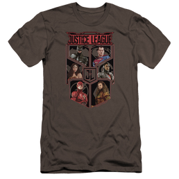 Justice League League Of Six Men's Premium Slim Fit T-Shirt Men's Premium Slim Fit T-Shirt Justice League   