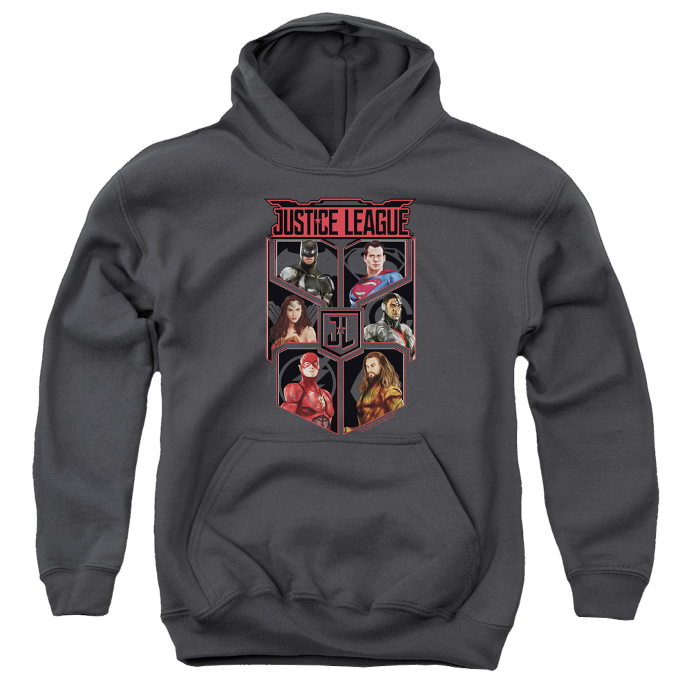 Justice League Movie League Of Six - Youth Hoodie Youth Hoodie (Ages 8-12) Justice League   