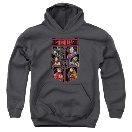 Justice League Movie League Of Six - Youth Hoodie Youth Hoodie (Ages 8-12) Justice League   