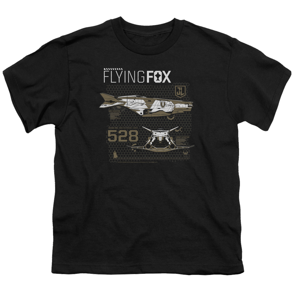 Justice League Movie Flying Fox - Youth T-Shirt Youth T-Shirt (Ages 8-12) Justice League   