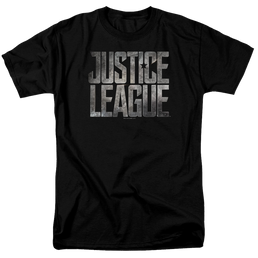 Justice League Metal Logo Men's Regular Fit T-Shirt Men's Regular Fit T-Shirt Justice League   