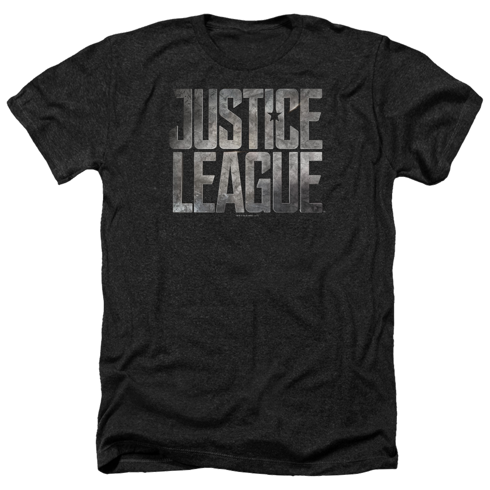 Justice League Metal Logo Men's Heather T-Shirt Men's Heather T-Shirt Justice League   