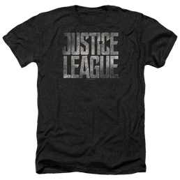 Justice League Metal Logo Men's Heather T-Shirt Men's Heather T-Shirt Justice League   