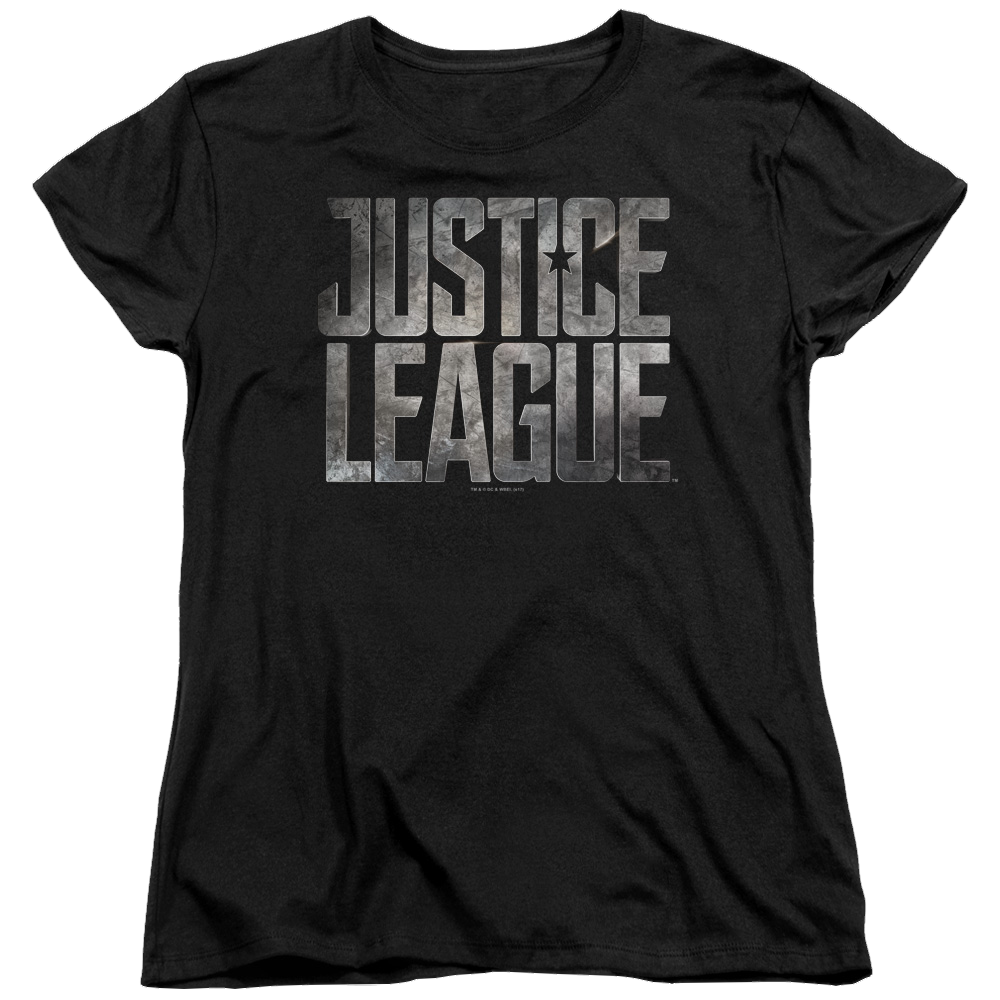 Justice League Metal Logo Women's T-Shirt Women's T-Shirt Justice League   