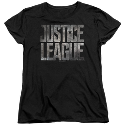 Justice League Metal Logo Women's T-Shirt Women's T-Shirt Justice League   