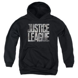 Justice League Movie Metal Logo - Youth Hoodie Youth Hoodie (Ages 8-12) Justice League   
