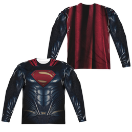 Justice League Superman Uniform Men's All-Over Print Long Sleeve T-Shirt Men's All-Over Print Long Sleeve Justice League   