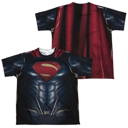 Justice League Movie Superman Uniform - Youth All-Over Print Shirt Youth All-Over Print T-Shirt (Ages 8-12) Justice League   