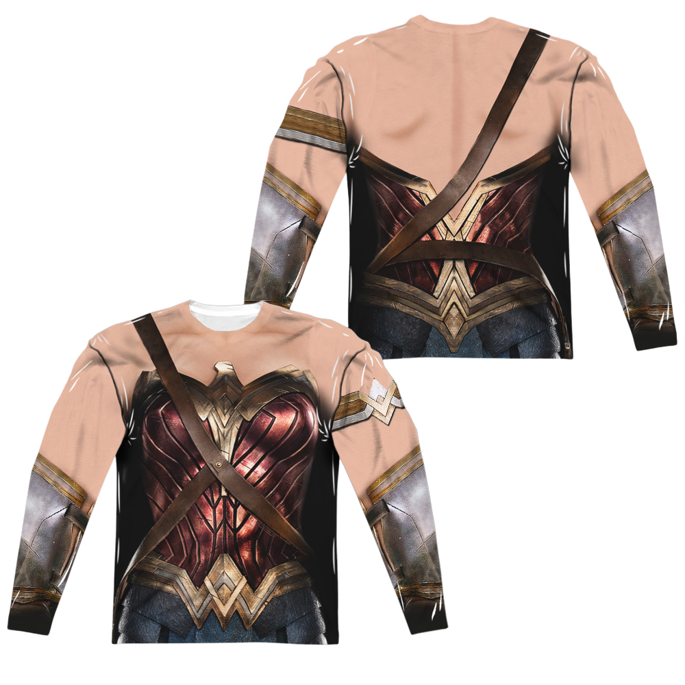 Justice League Wonder Woman Uniform Men'sAll-Over Print Long Sleeve T-Shirt Men's All-Over Print Long Sleeve Justice League   
