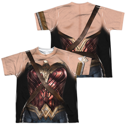 Justice League Movie Wonder Woman Uniform - Youth All-Over Print T-Shirt Youth All-Over Print T-Shirt (Ages 8-12) Justice League   