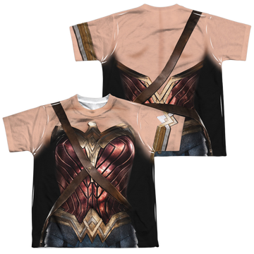 Justice League Movie Wonder Woman Uniform youth all-over print t-shirt for ages 8 to 12