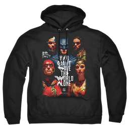 Justice League Save The World Poster Pullover Hoodie Pullover Hoodie Justice League   