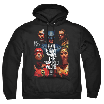 Justice League Save The World Poster Pullover Hoodie Pullover Hoodie Justice League   