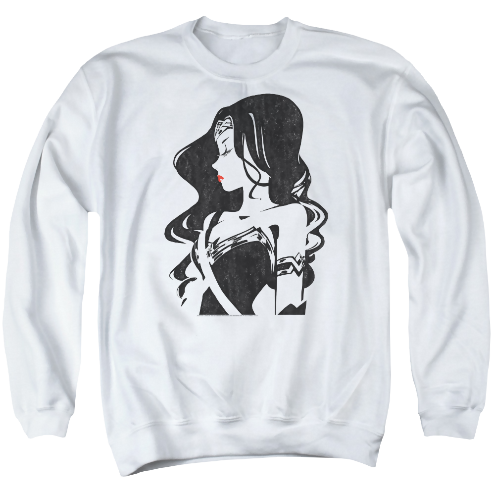 Justice League Profile Men's Crewneck Sweatshirt Men's Crewneck Sweatshirt Justice League   