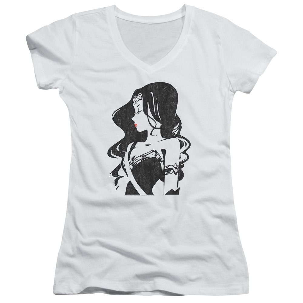 Justice League Profile Juniors V-Neck T-Shirt Juniors V-Neck T-Shirt Justice League   