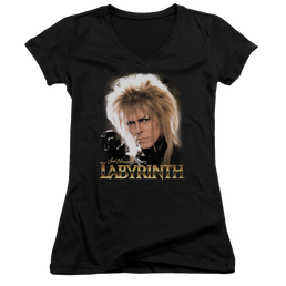 Labyrinth Jareth Juniors V-Neck T-Shirt Juniors V-Neck T-Shirt Labyrinth   