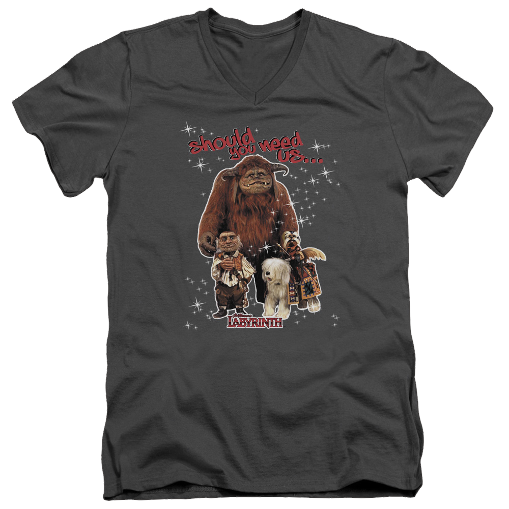 Labyrinth Should You Need Us Men's V-Neck T-Shirt Men's V-Neck T-Shirt Labyrinth   