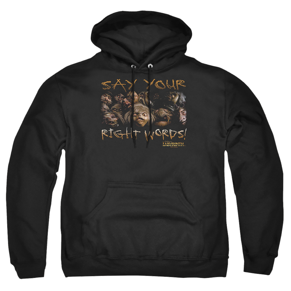 Labyrinth Say Your Right Words Pullover Hoodie Pullover Hoodie Labyrinth   