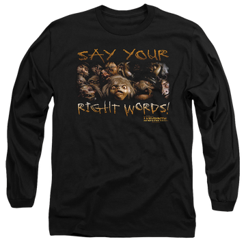 Labyrinth Say Your Right Words Men's Long Sleeve T-Shirt Men's Long Sleeve T-Shirt Labyrinth   