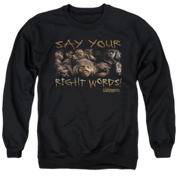 Labyrinth Say Your Right Words Men's Crewneck Sweatshirt Men's Crewneck Sweatshirt Labyrinth   