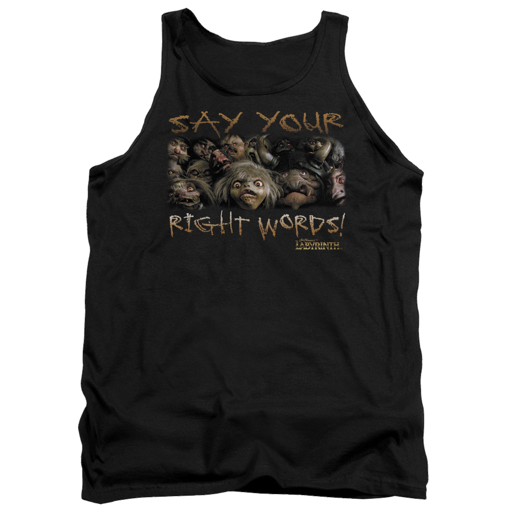 Labyrinth Say Your Right Words Men's Tank Men's Tank Labyrinth   
