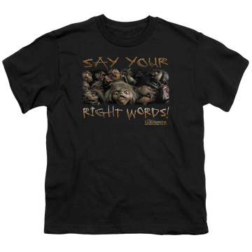 Labyrinth Say Your Right Words Youth T-Shirt (Ages 8-12) Youth T-Shirt (Ages 8-12) Labyrinth   