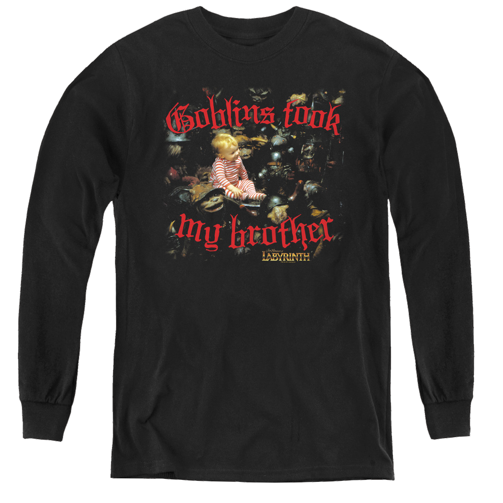 Labyrinth Goblins Took My Brother - Youth Long Sleeve T-Shirt Youth Long Sleeve T-Shirt Labyrinth   