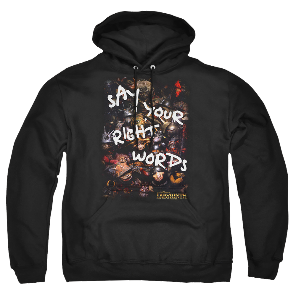 Labyrinth Right Words Pullover Hoodie Pullover Hoodie Labyrinth   