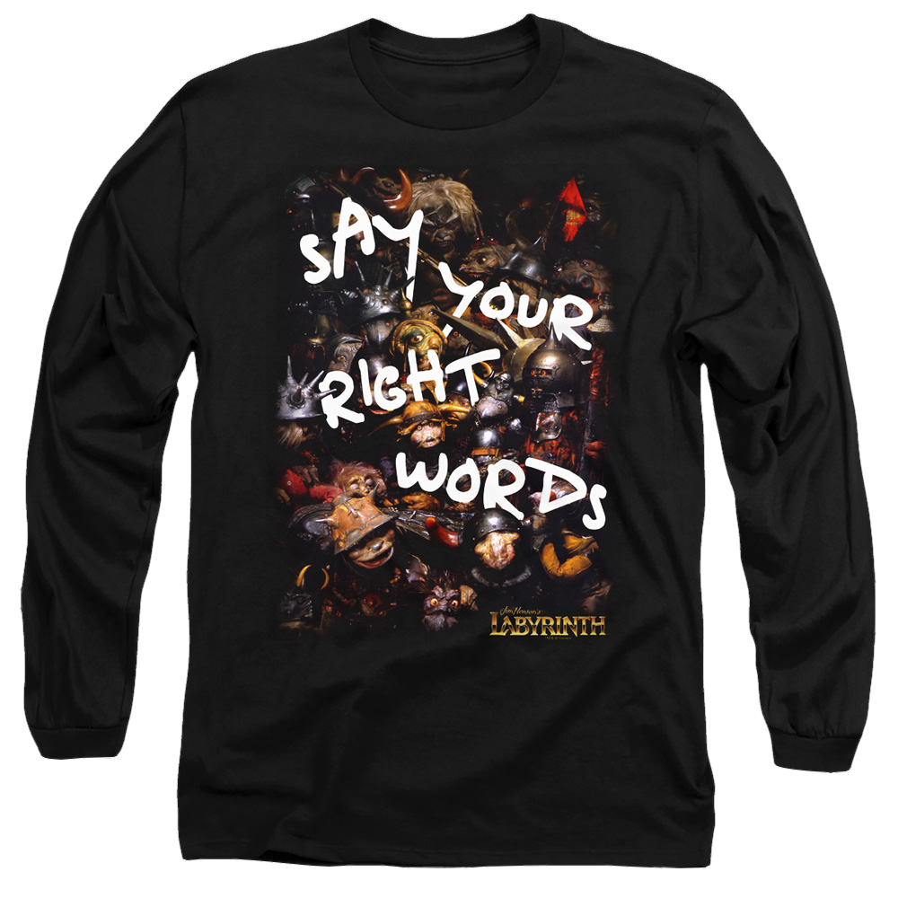Labyrinth Right Words Men's Long Sleeve T-Shirt Men's Long Sleeve T-Shirt Labyrinth   