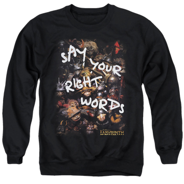 Labyrinth Right Words Men's Crewneck Sweatshirt Men's Crewneck Sweatshirt Labyrinth   
