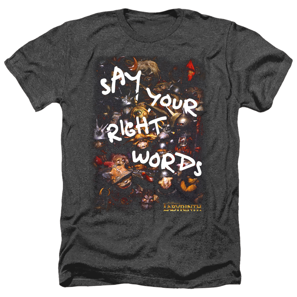 Labyrinth Right Words Men's Heather T-Shirt Men's Heather T-Shirt Labyrinth   