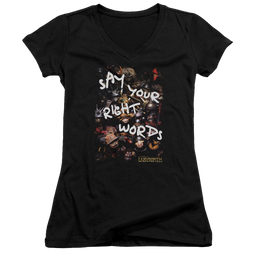 Labyrinth Right Words Juniors V-Neck T-Shirt Juniors V-Neck T-Shirt Labyrinth   